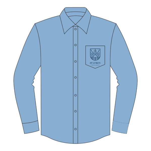 Collared button-up long sleeve shirt